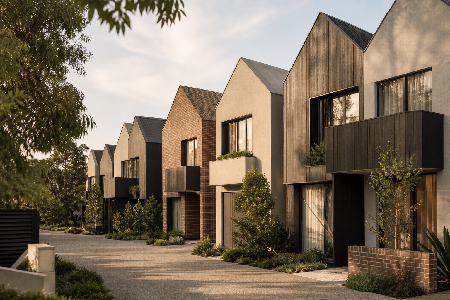 A townhouse development site